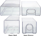 6-Piece Stackable Refrigerator Organizer Drawers