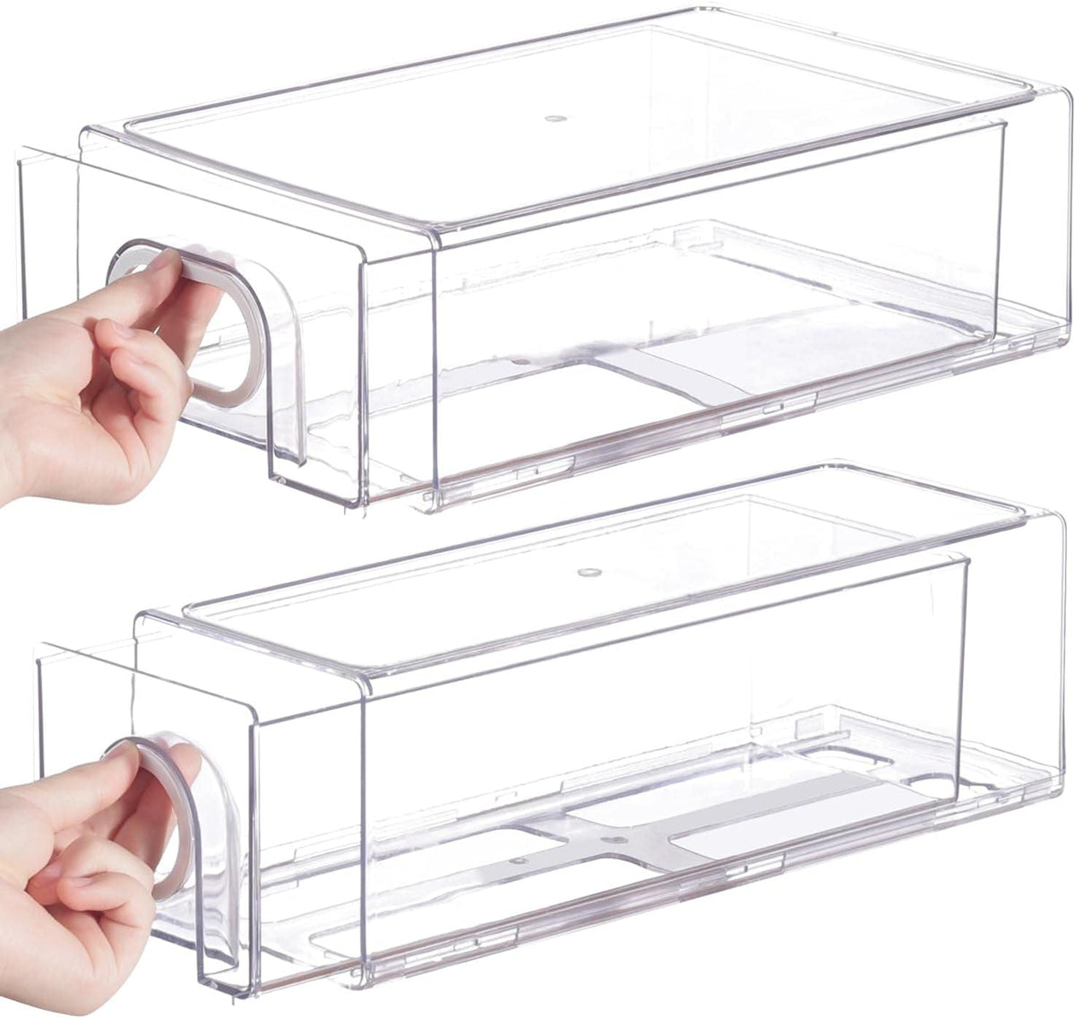 6-Piece Stackable Refrigerator Organizer Drawers