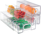 6-Piece Stackable Refrigerator Organizer Drawers