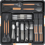 Homecor Expandable Silverware Organizer with Knife Blocks