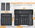 Homecor Expandable Silverware Organizer with Knife Blocks