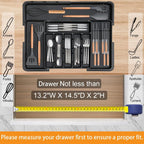 Homecor Expandable Silverware Organizer with Knife Blocks