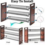 3-Tier Wooden Spice Rack Organizer