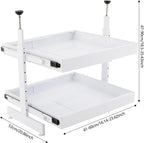 Expandable 2-Tier Pull Out Cabinet Organizer