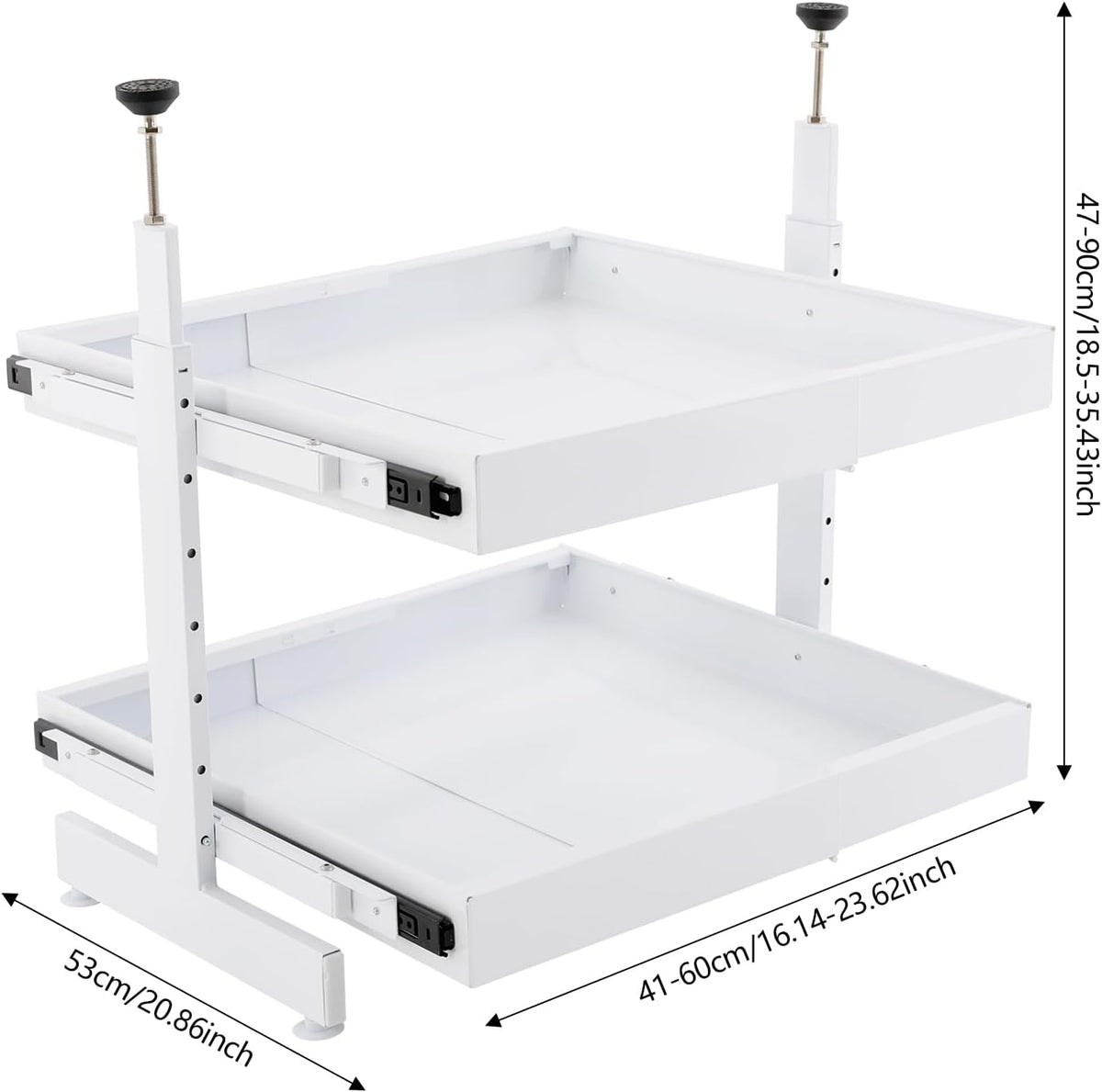 Expandable 2-Tier Pull Out Cabinet Organizer