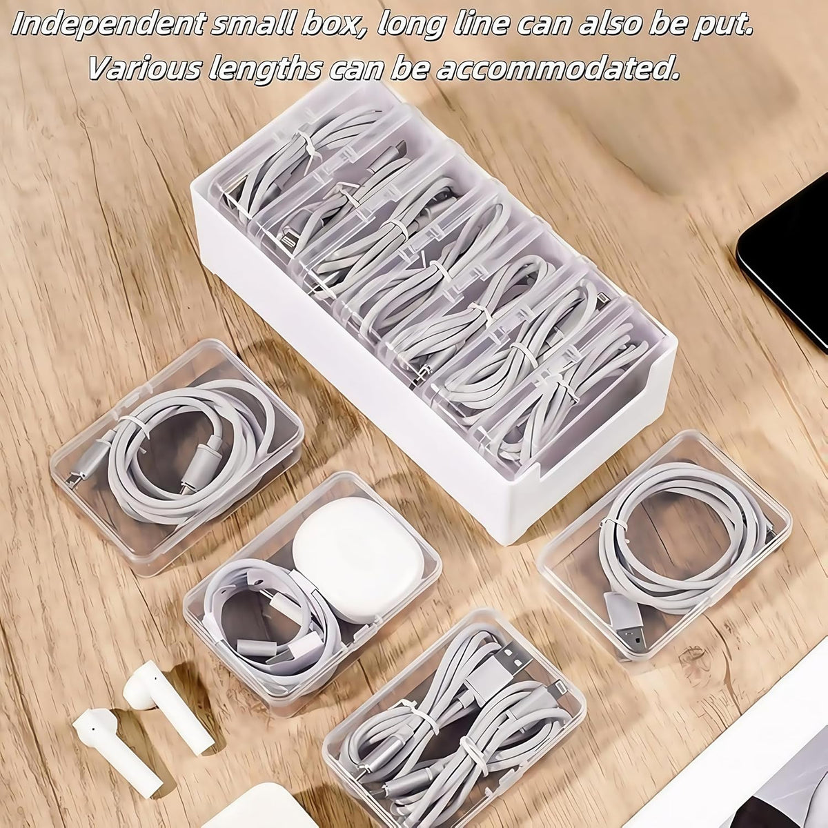 11-Compartment Cable Organizer Box