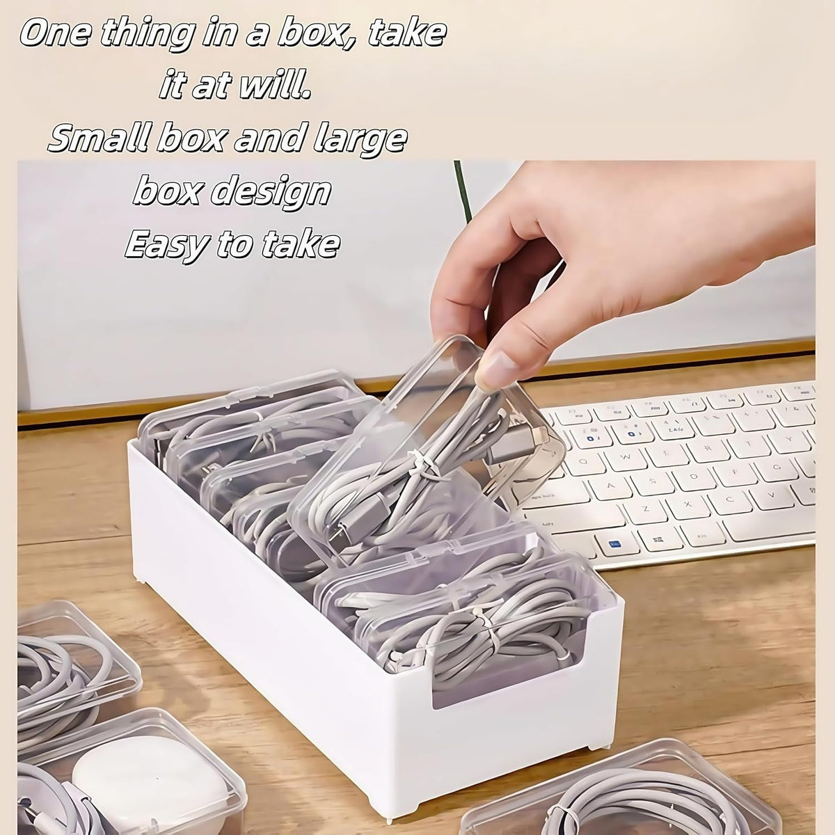 11-Compartment Cable Organizer Box