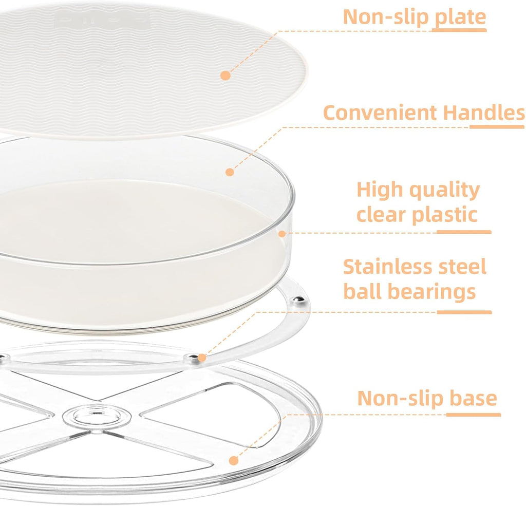 2-Pack Lazy Susan Turntable Organizers