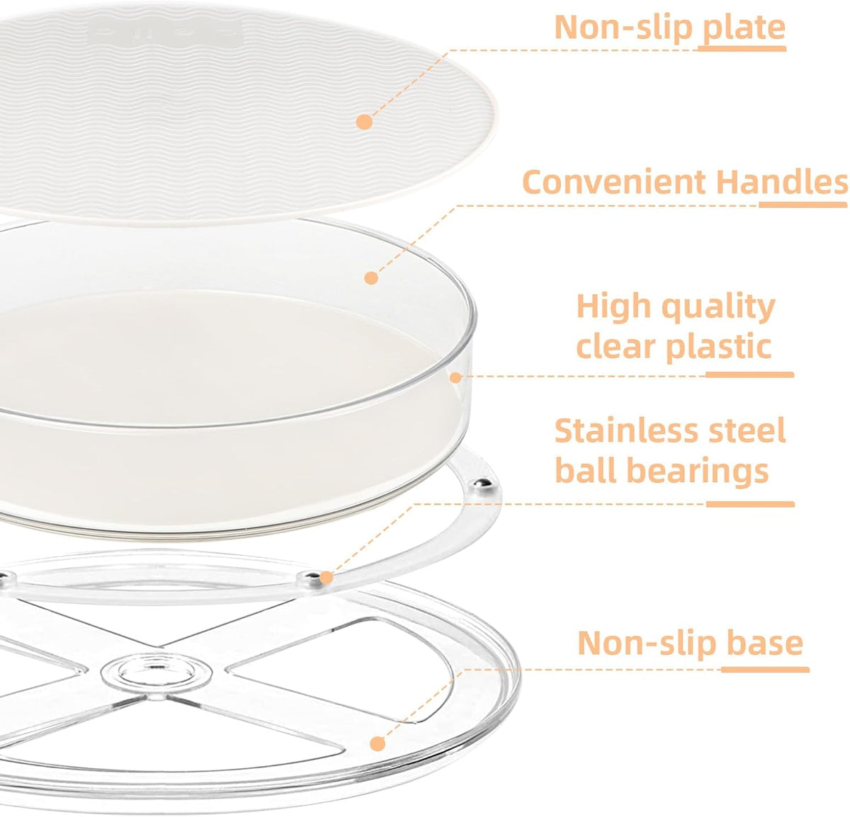 2-Pack Lazy Susan Turntable Organizers