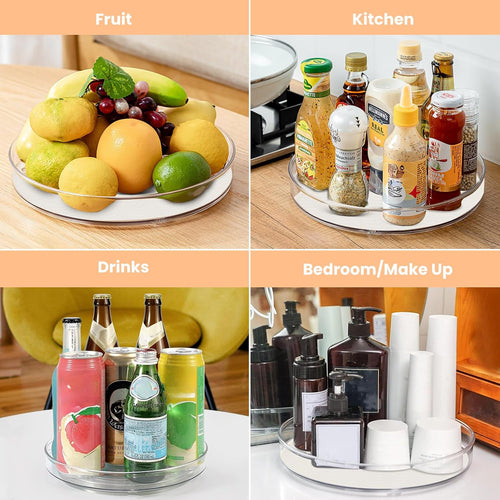 2-Pack Lazy Susan Turntable Organizers