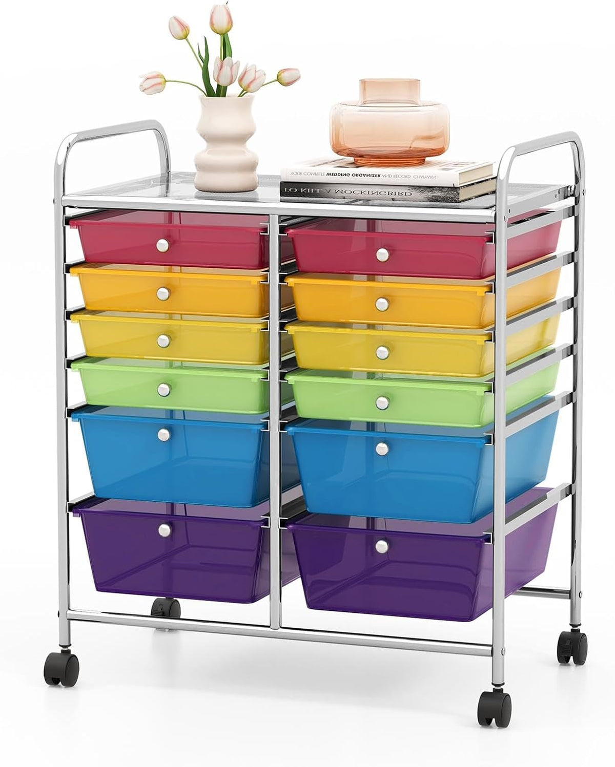 12-Drawer Rolling Storage Cart