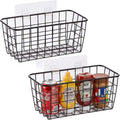 2-Piece Adhesive Hanging Wall Baskets