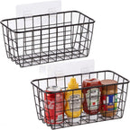 2-Piece Adhesive Hanging Wall Baskets