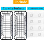 2-Piece Adhesive Hanging Wall Baskets