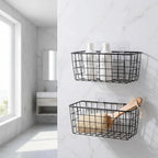 2-Piece Adhesive Hanging Wall Baskets