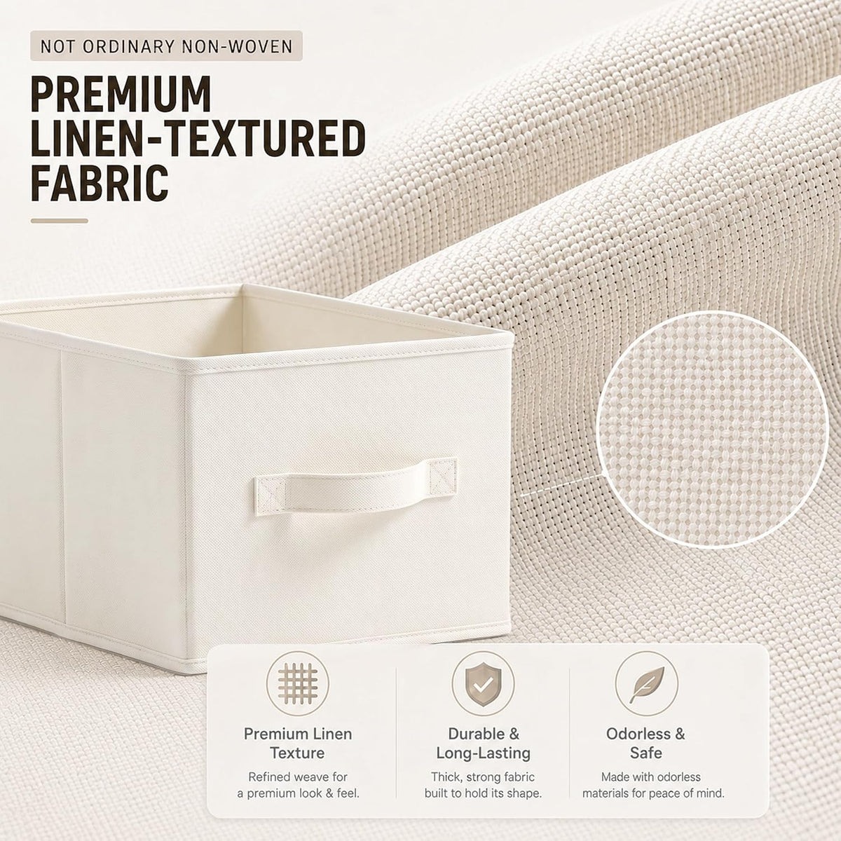 3-Pack Foldable Closet Storage Bins