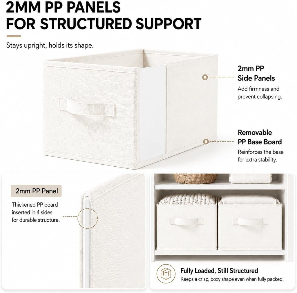 3-Pack Foldable Closet Storage Bins