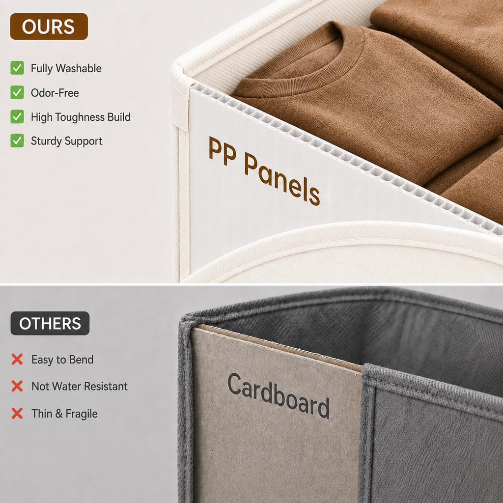 3-Pack Foldable Closet Storage Bins