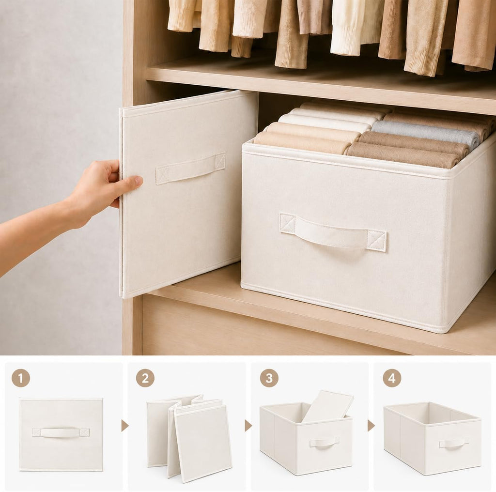 3-Pack Foldable Closet Storage Bins