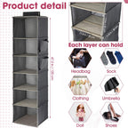 3-Pack 6-Shelf Hanging Closet Organizers