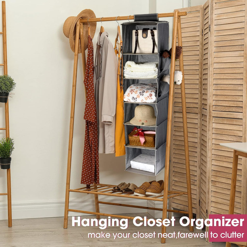 3-Pack 6-Shelf Hanging Closet Organizers