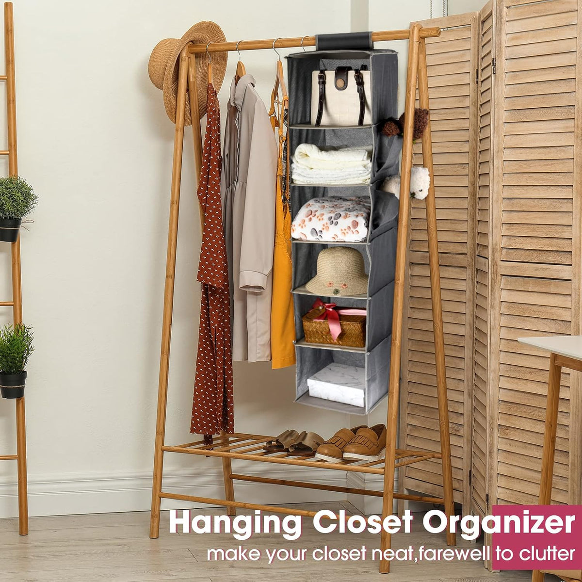 3-Pack 6-Shelf Hanging Closet Organizers