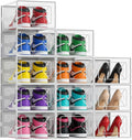 DUMOS Stackable Shoe Storage Boxes, 12-Pack