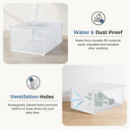 DUMOS Stackable Shoe Storage Boxes, 12-Pack