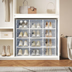DUMOS Stackable Shoe Storage Boxes, 12-Pack