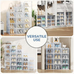 DUMOS Stackable Shoe Storage Boxes, 12-Pack