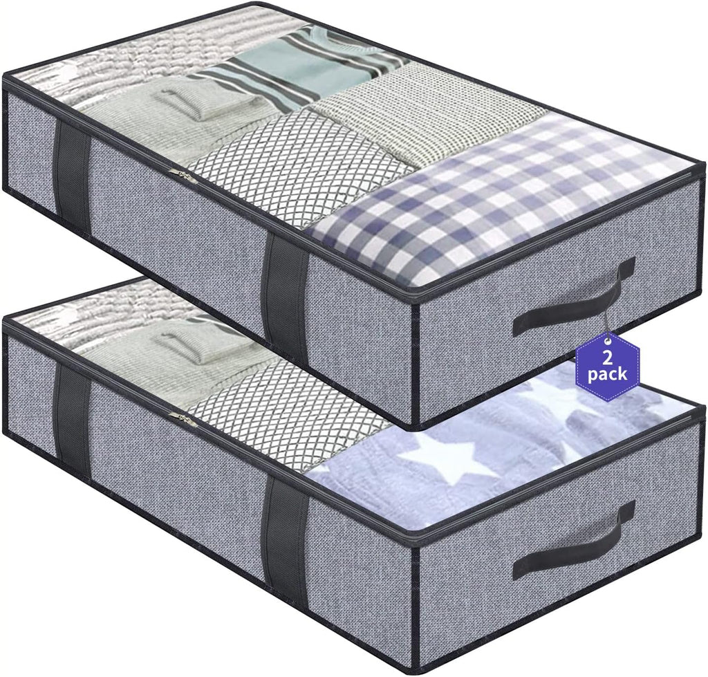 Onlyeasy Foldable Underbed Storage Bags, 2-Pack