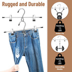 Space-Saving Pants & Skirt Hangers, 8-Pack
