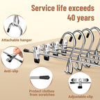 Space-Saving Pants & Skirt Hangers, 8-Pack