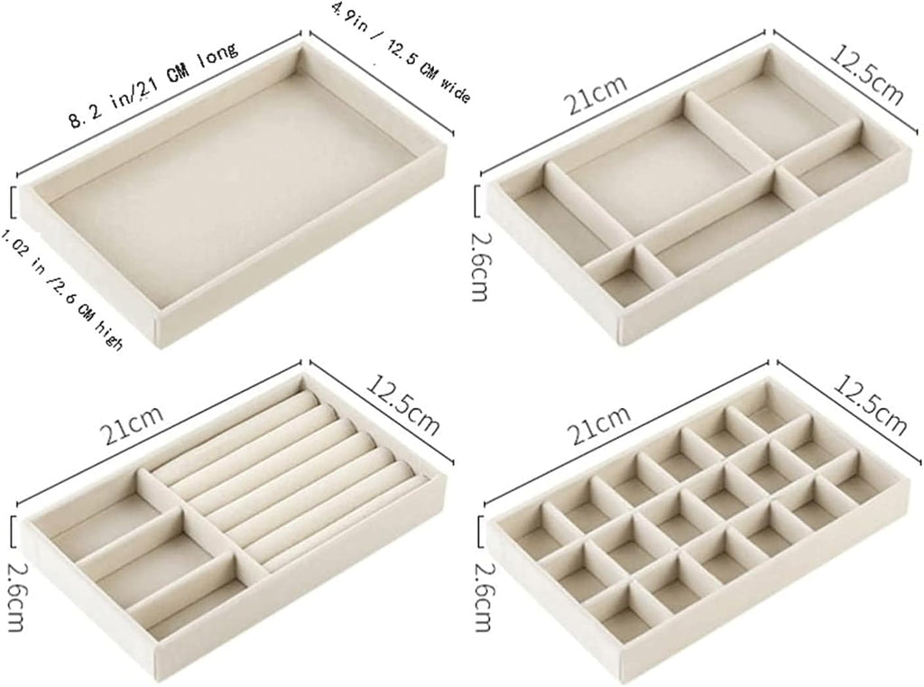 Beige Drawer Jewelry Organizer